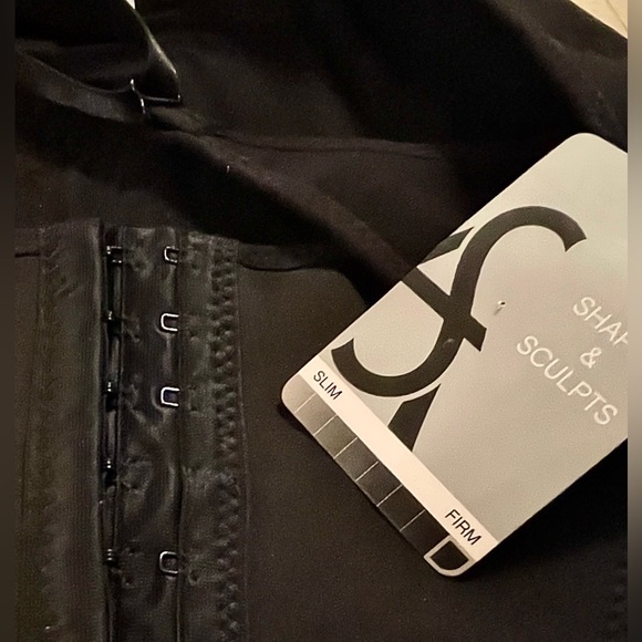 2X 18/20 Ashley Stewart Scuba WYOB WAIST Tummy Smoothing Shaper tank top Black - Picture 5 of 6